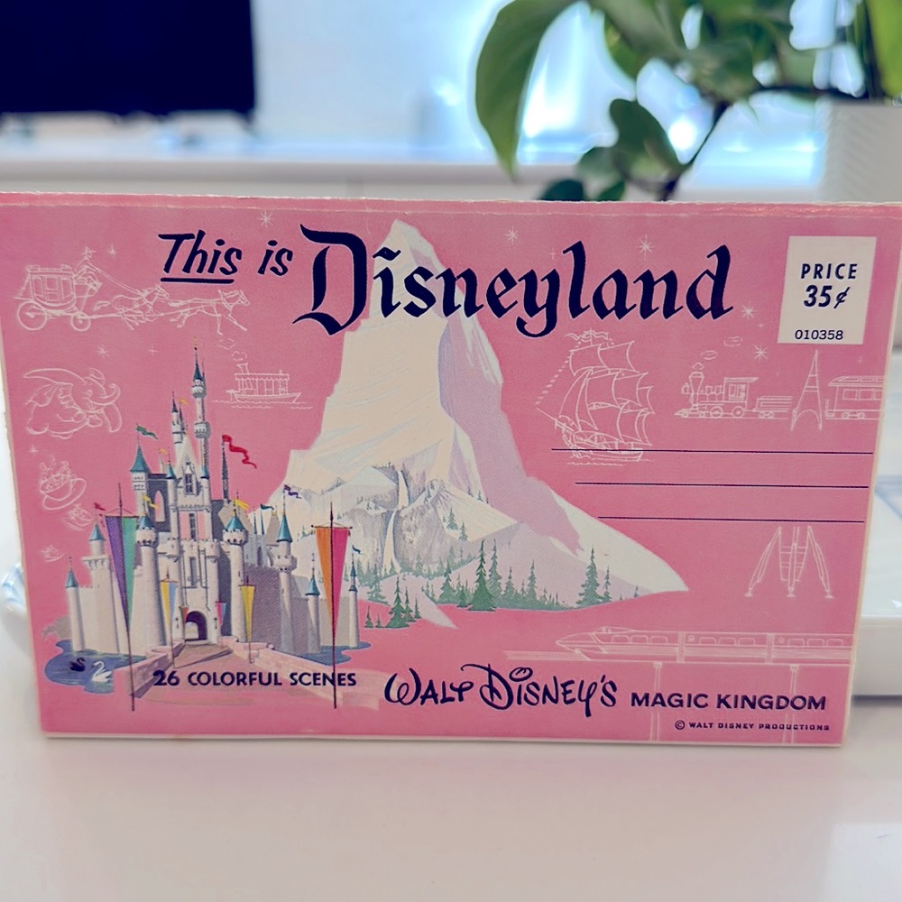 Vintage 1960’s This is Disneyland 26 Colorful Scenes Postcard Souvenir Photobook